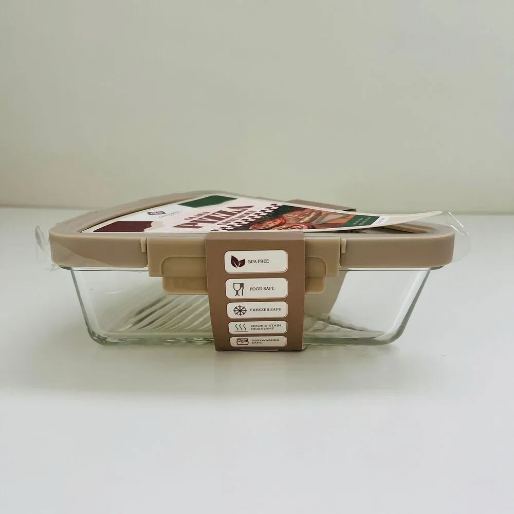GOURMET KITCHEN Glass Pizza Container